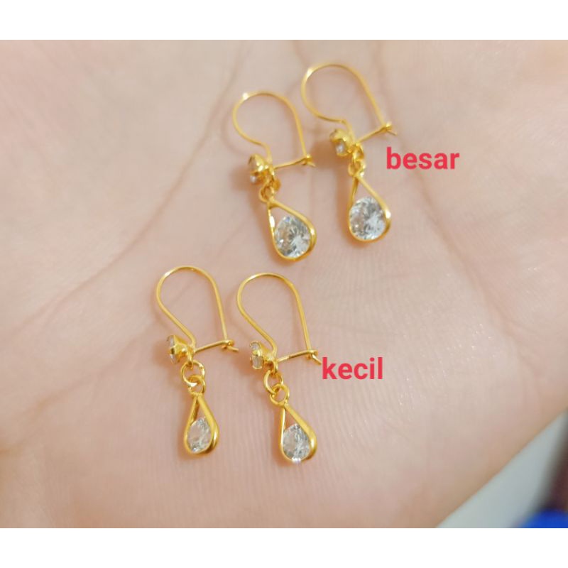 ANTING ANAK DAN DEWASA PERAK 925 LAPIS MAS