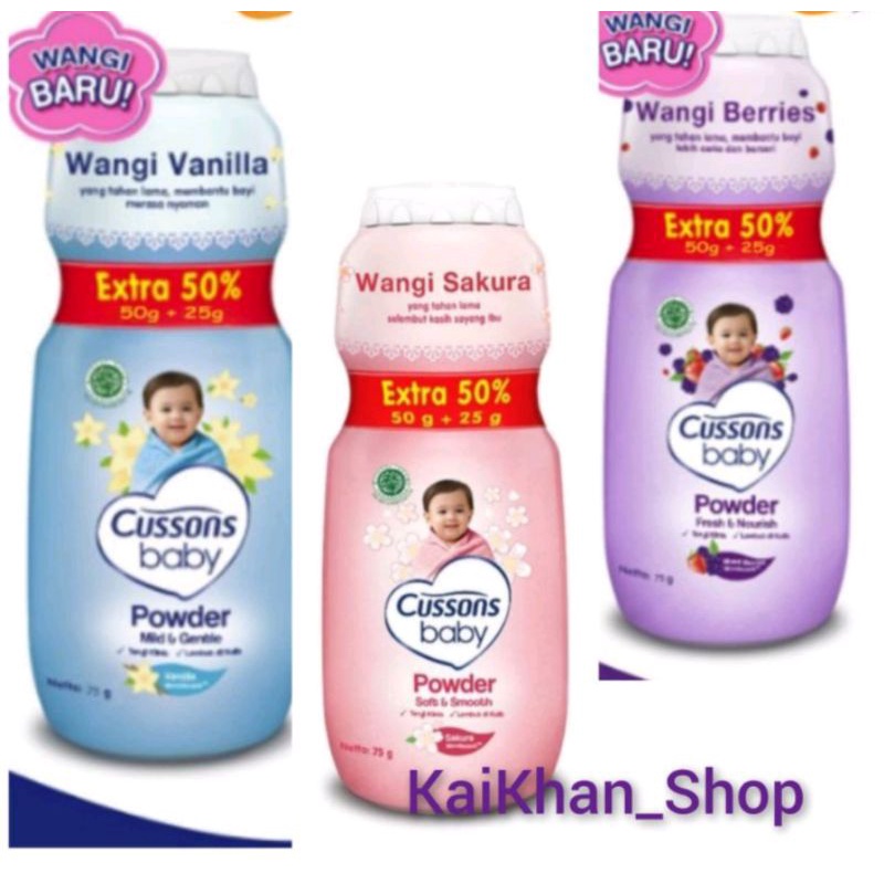 Cussons Baby Powder Bedak Bayi [ 75++gram ]