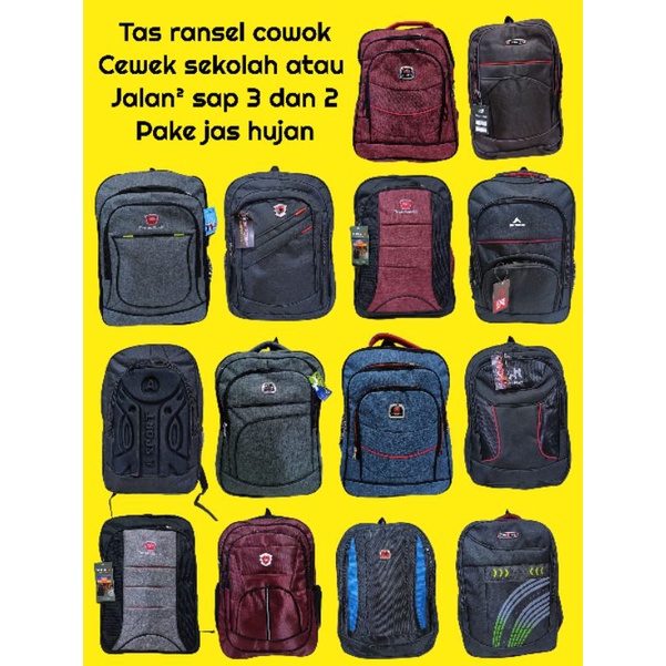 tas ransel cowok cewek SD SMP