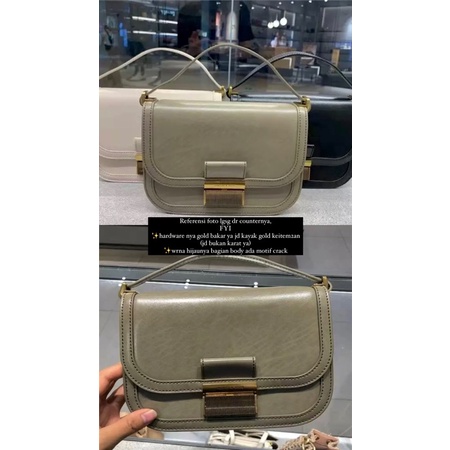 Tas Wanita Vintage Push Lock Crossbody