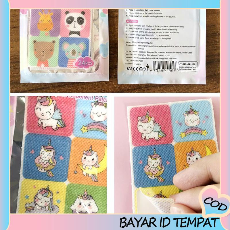 COD❤️ 6 PCS bayi stiker pengusir nyamuk Hewan Kartun Anti Nyamuk Stiker Patch untuk Bayi Anak-anak Wanita Hamil-A.one