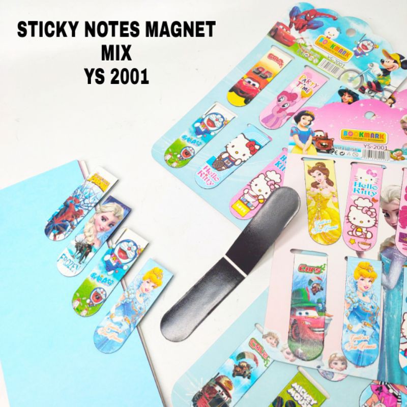 

Sticky Notes Magnet Karakter / Pembatas Buku Magnet Impor Best Seller