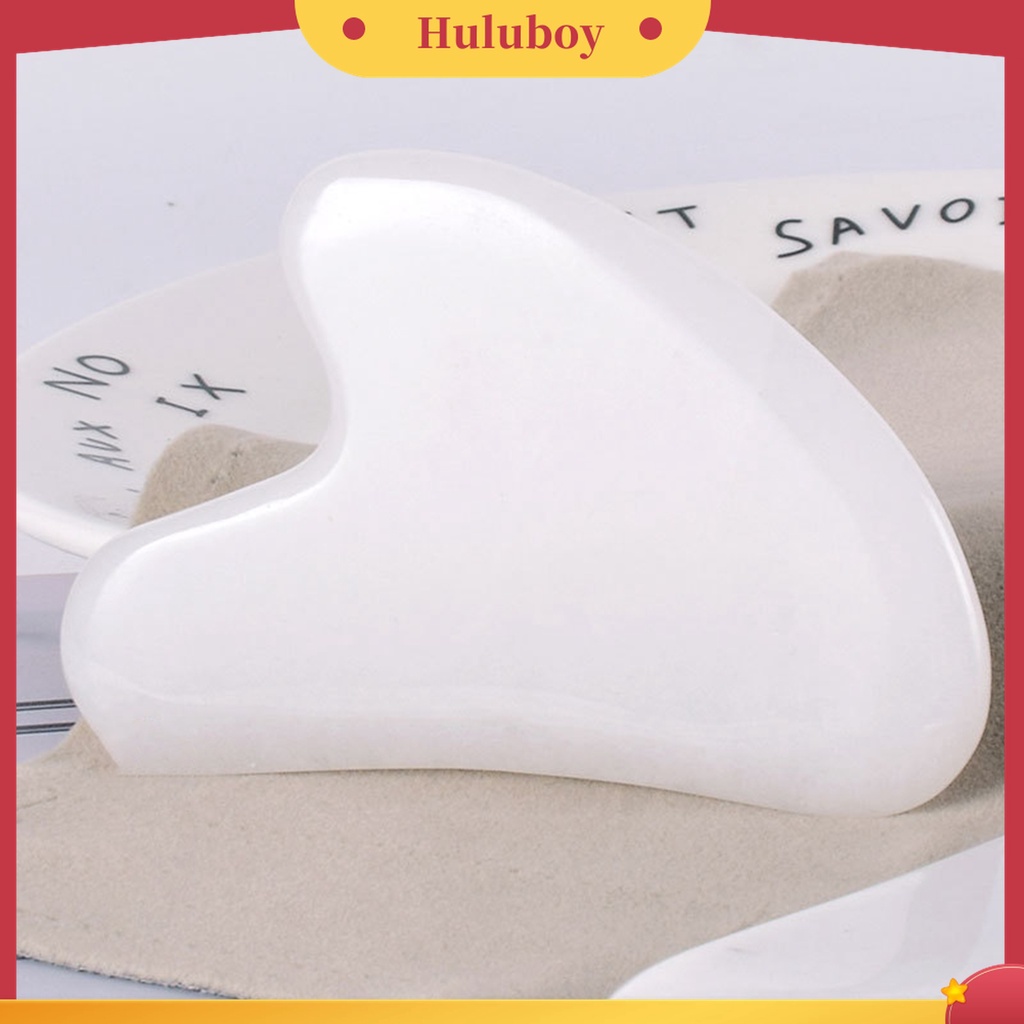 Huluboy Huluboy♡ Papan Pijat Guasha Bentuk Hati Bahan Kulit Sintetis Warna Putih Untuk Wajah