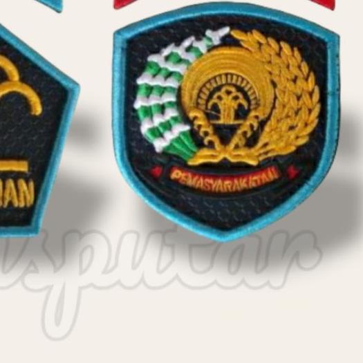 ☉ BORDIR PDH LAPAS ( TIMBUL / BIASA ) POLSUSPAS PEMASYARAKATAN PENGAYOMAN KEMENKUMHAM BET EMBLEM PAC