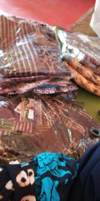Kemeja Batik Lengan Pendek 021 Risna Batik Hrb026 Hem Batik Murah Seno Sogan Bakung Padi Manggar