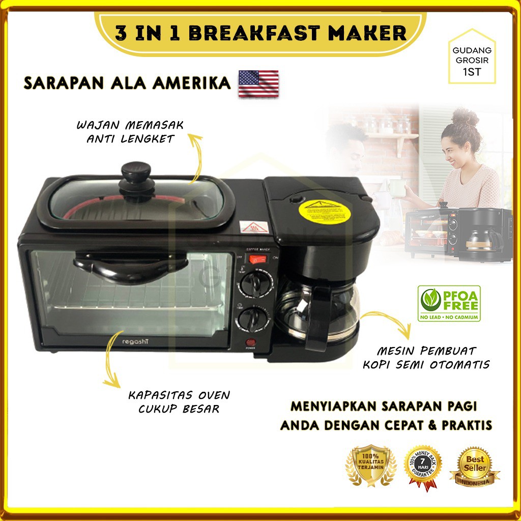 3 in 1 Microwave Oven Listrik Low Watt Pemanggang Roti ...