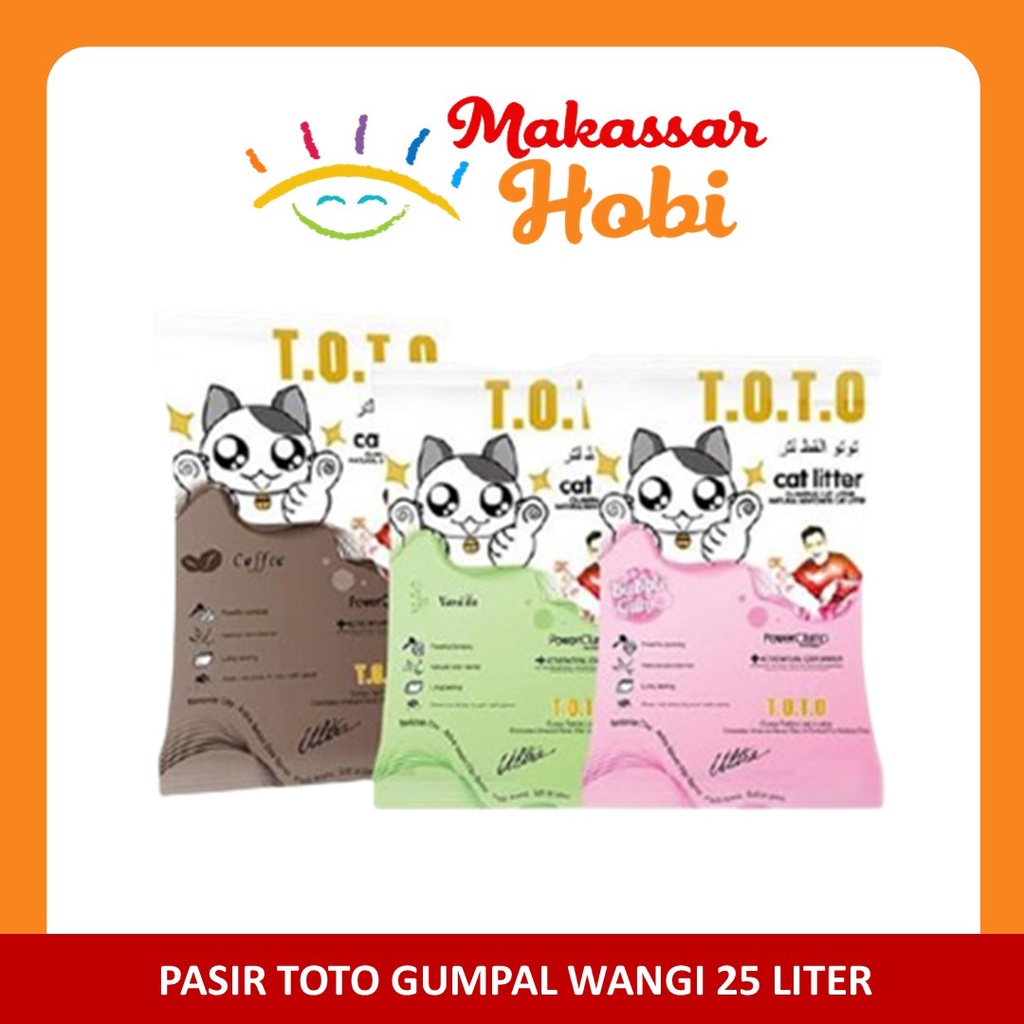 Pasir Kucing Toto 25L 25 L Liter Gumpal Wangi T.O.T.O Cat Litter Sand