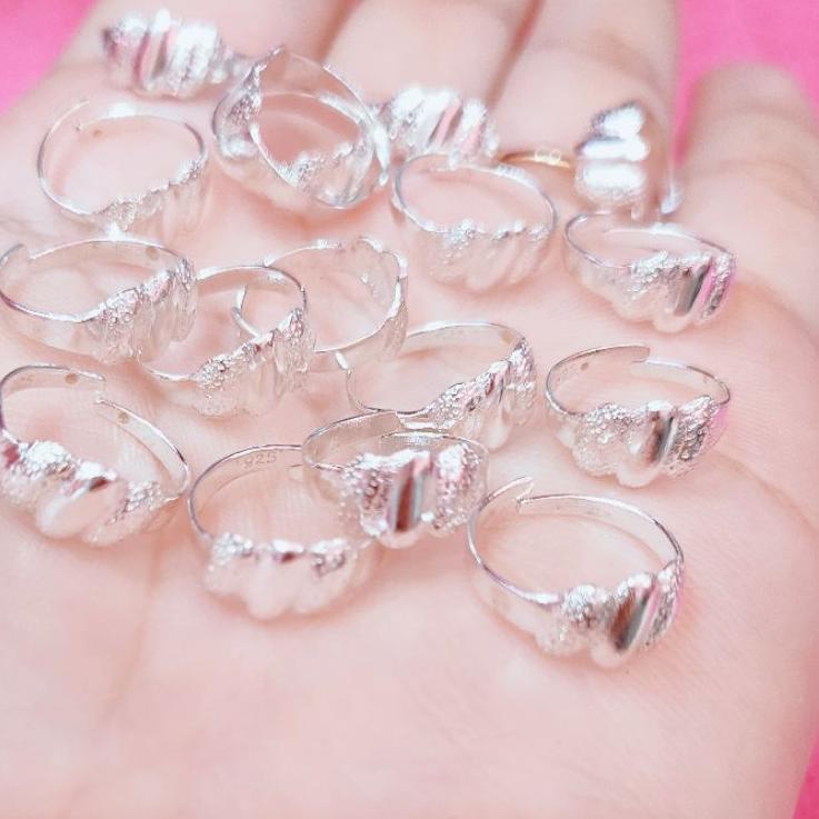 Best Seller CINCIN BABY STELAN UKIR PASIR PERAK ASLI 925 LAPIS EMAS