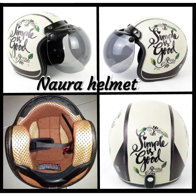 helm bogo retro dewasa motif simple is good