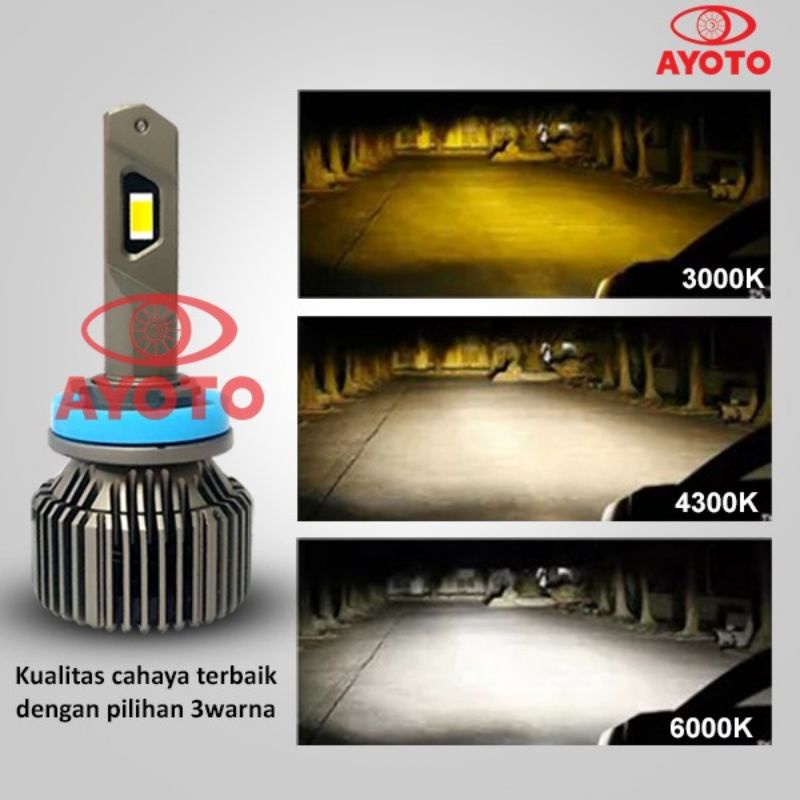 LAMPU LED Mobil H11 AYOTO 35 Watt 2pcs (sepasang)