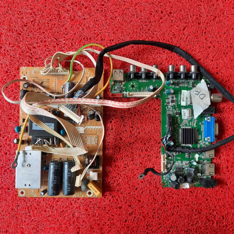 MB DAN PSU - MAINBOARD - MESIN SET TV POLYTRON PLD 32D710 - 32 D 710 - 32 D - 32D - 32