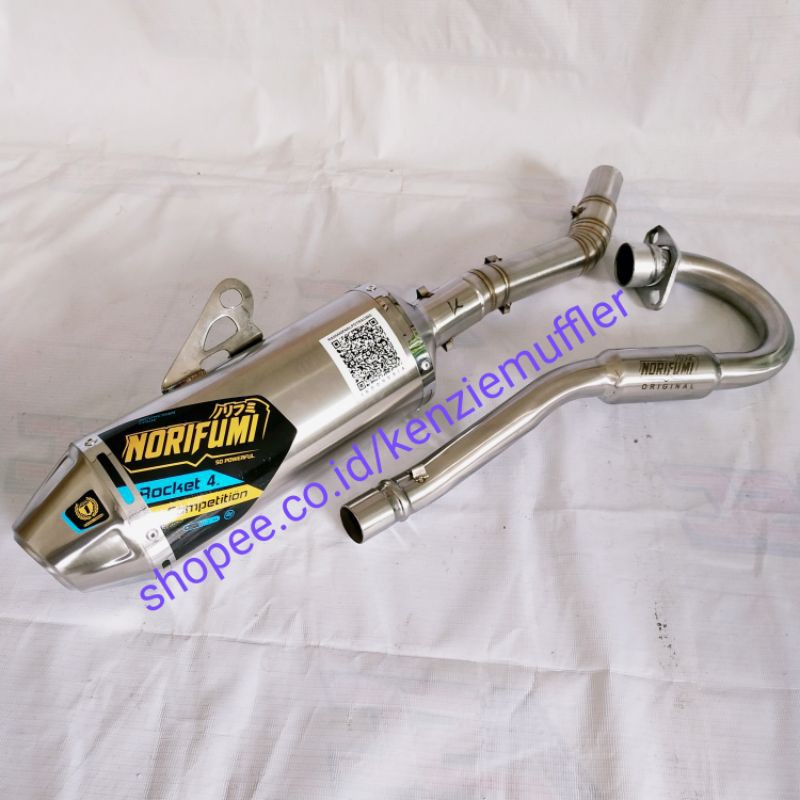 KNALPOT NORIFUMI ROCKET 4 KOMPETISI MOTOR CRF 150L/KLX 150/WR 155/DTRACKER 150/KLX TIGER/KLX MP-7