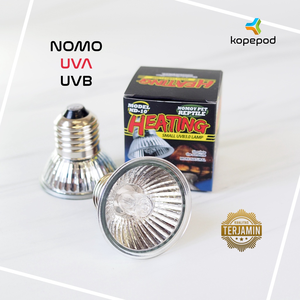 Lampu Reptil UVA UVB 25 dan 50 W NOMOY Penghangat Kandang Hewan