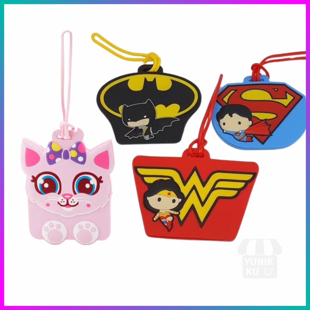 

Gantungan Tas Name Tag Sanwa Karakter Cute Catty Avenger Superman Batman Wonder Woman Justice