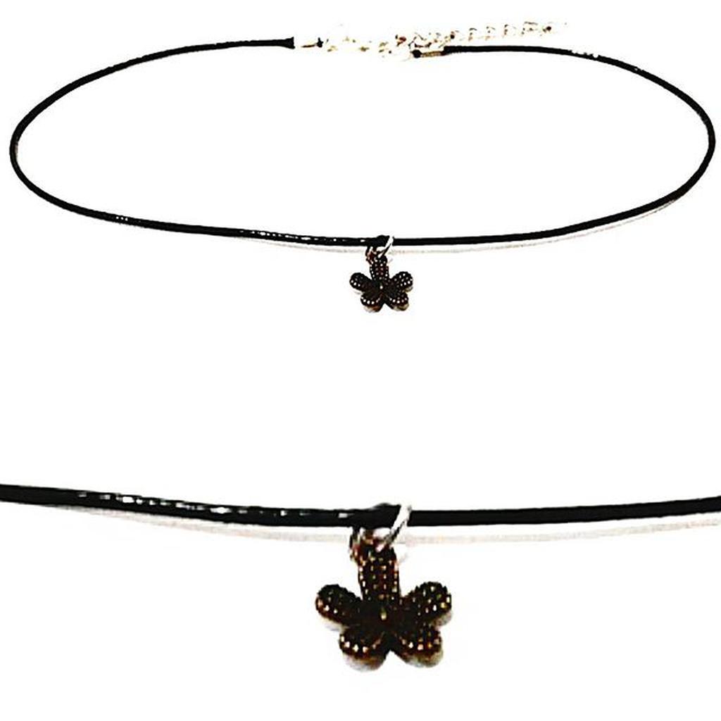 Baby Choker Necklace Bronze Flower A | Kalung Handmade