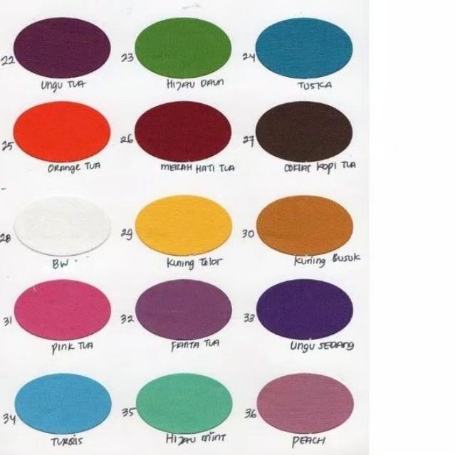 ✴ Kain Katun Meteran Warna (No.1 - 20) ll Bahan Sprei Nikita ll Motif Polos ❊