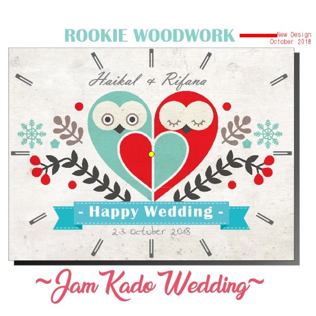 

jam kado wedding OWL - 01 / kado perkawinan hadiah pernikahan wedding gift