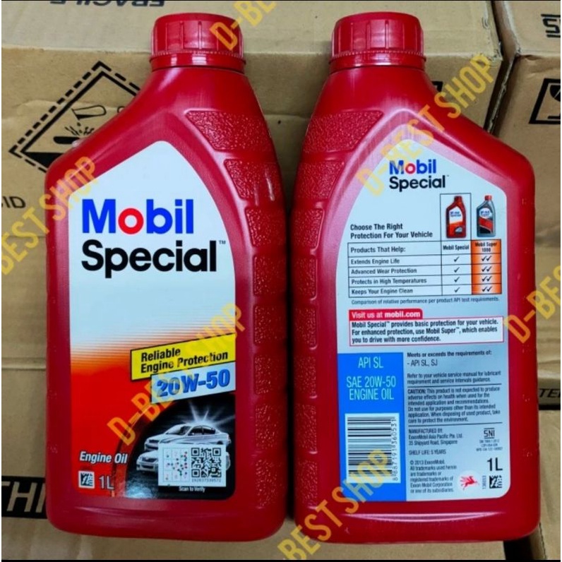 Oli Mobil bensin &quot;MOBIL1&quot; Special API SL SAE 20W/50 - 1 liter