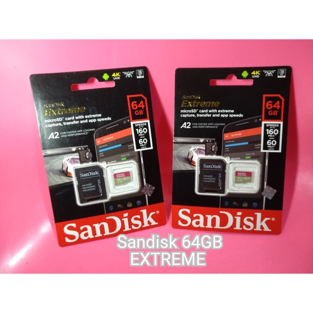 SanDisk Extreme Memori 64GB MICRO SD ORIGINAL