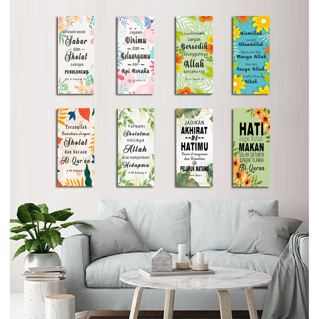 HIASAN DINDING POSTER MOTIFASI ISLAM WALL DECOR RUMAH 