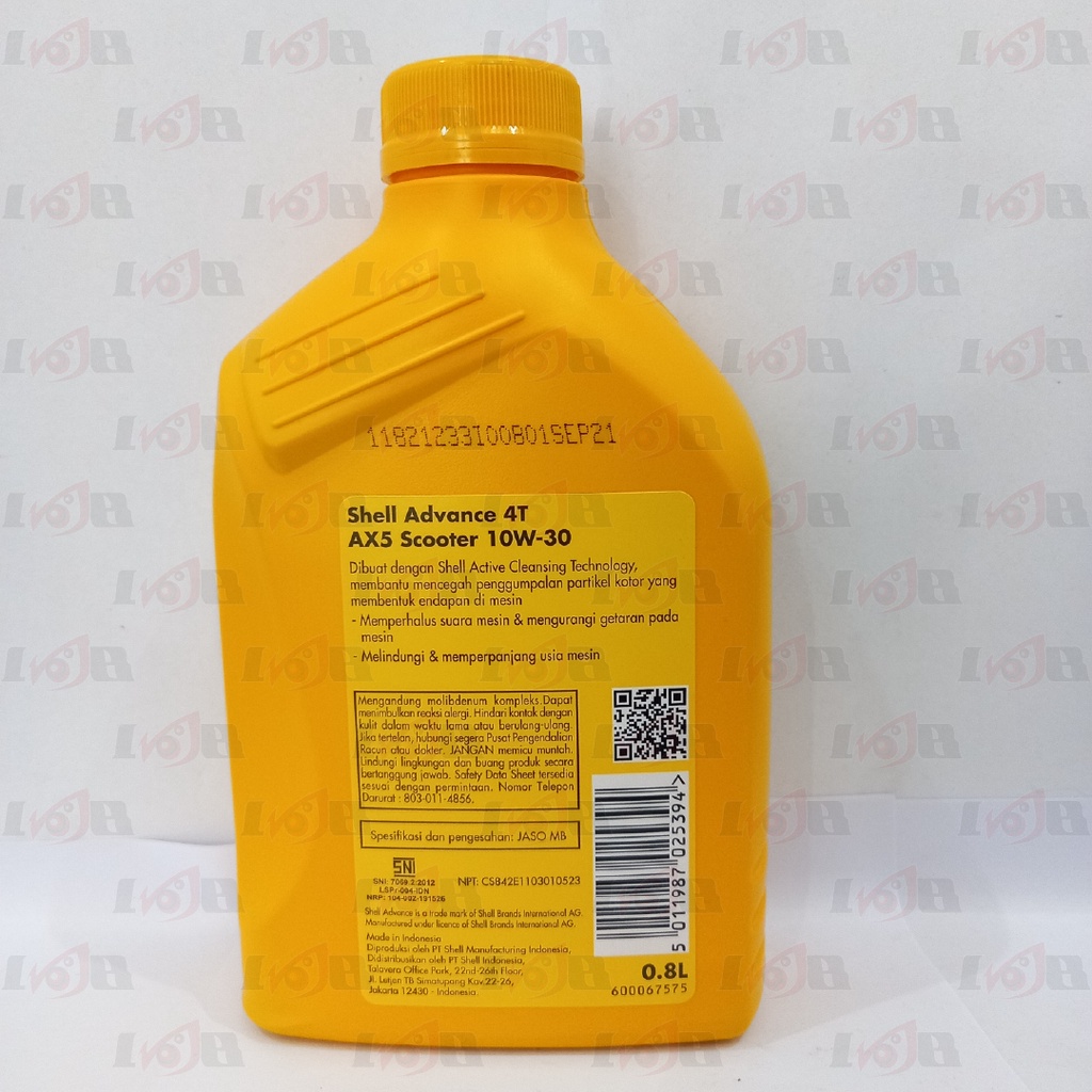 Oli Shell Advance AX5 Scooter Motor Matic 800ml Premium Mineral Oil