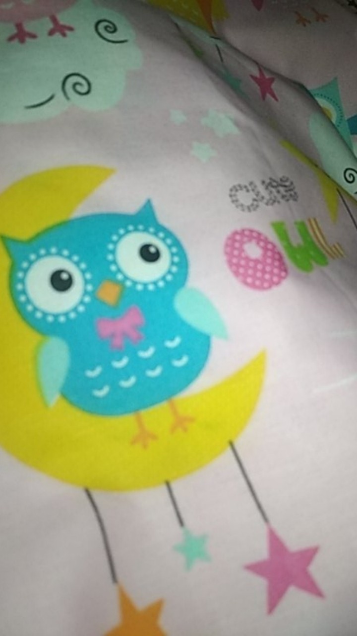 Bahan Kain Sprei Katun Lokal Motif Nighty Owl Burung Hantu Untuk Anak