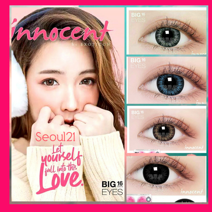 SOFTLENS X2 INNOCENT. BIG EYES.16MM. (NORMAL &amp; MINUS s/d -6.00) MADE IN KOREA