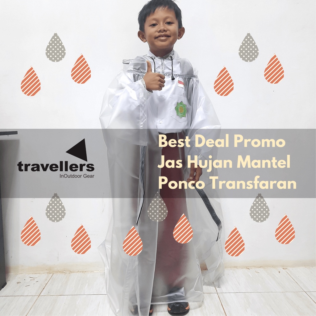 Jas Hujan Mantel Ponco Transfaran