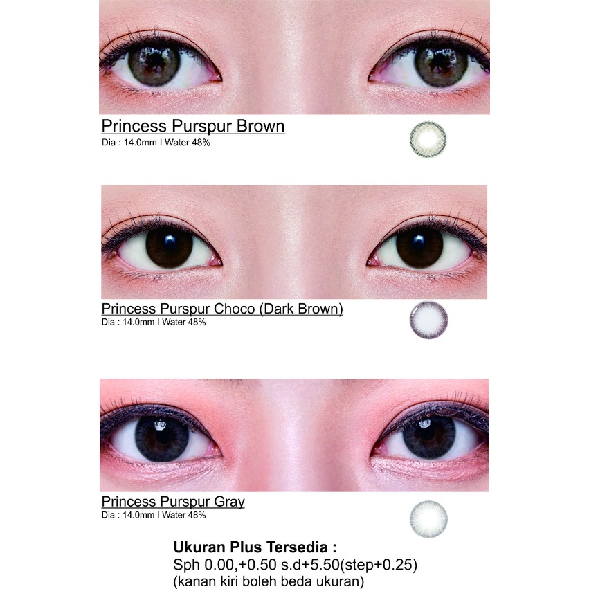 Softlens Plus Purspur - khusus ukuran mata +