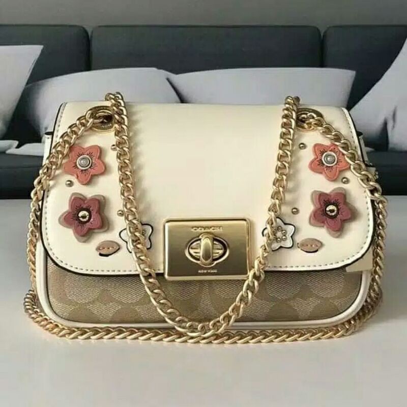 Coach Mini Cassidy Sign Chalk Floral Bag / Tas wanita coach authentic