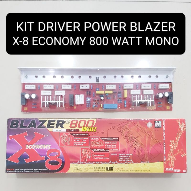 (BISA COD) Kit Driver Power BLAZER X-8 Economy 800 Watt Mono BELL