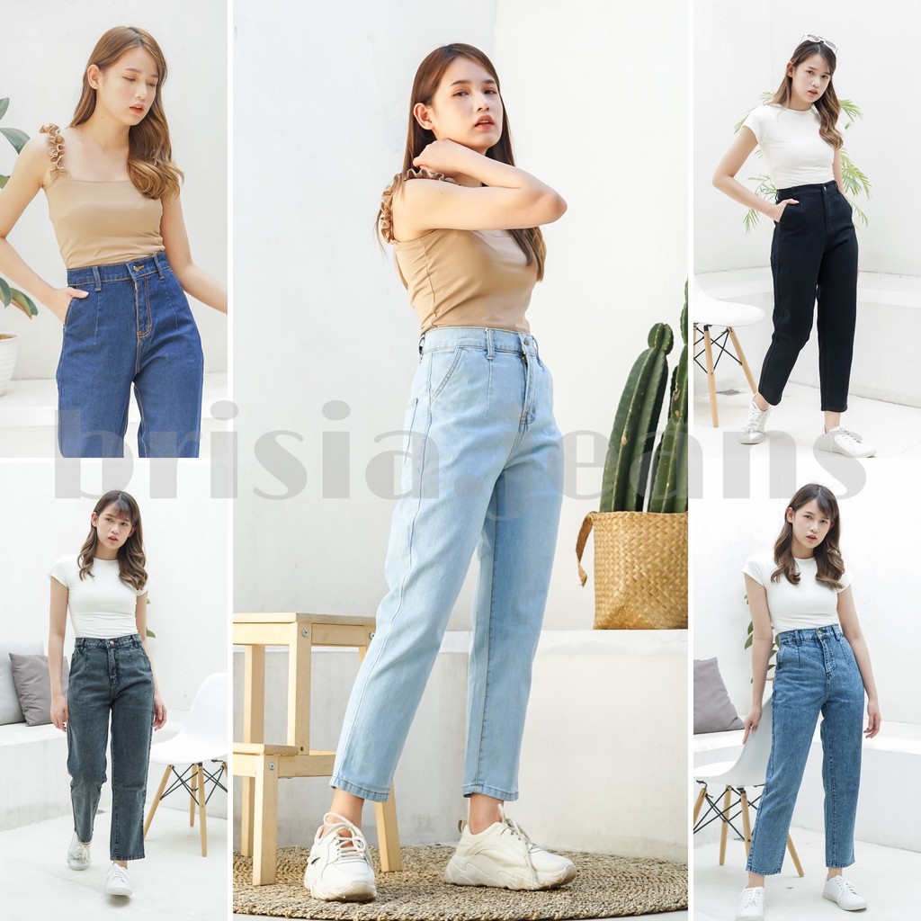 BRISIA JEANS - STELLA Highwaist Boyfriend Jeans - Size 27-34 / Bigsize Jeans Boyfriend