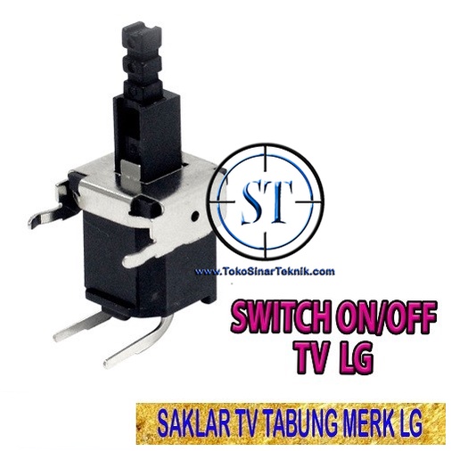Saklar Switch Tombol Power On Off TV LG Bengkok 2 Kaki Swith Televisi Untuk LG 2 Pin KCD 5A/8A 250V