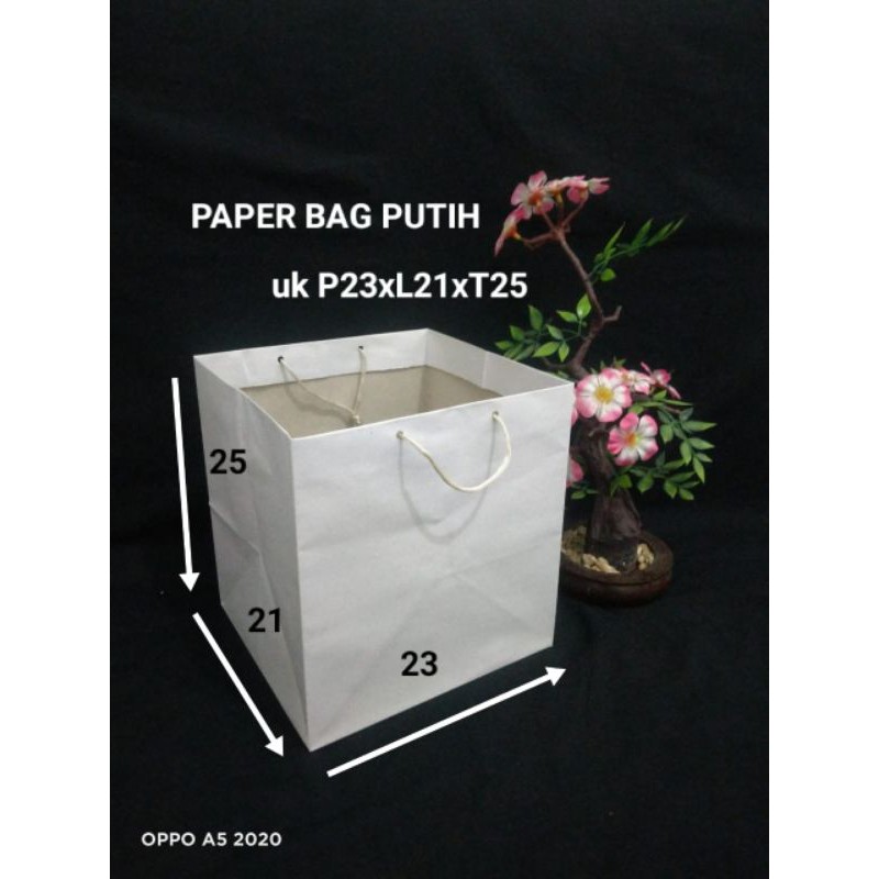 

Paperbag putih box nasi 22x22