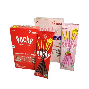 

Pocky Mini Size Box - Netto 12 bks x 12 gr Murah LEZAT