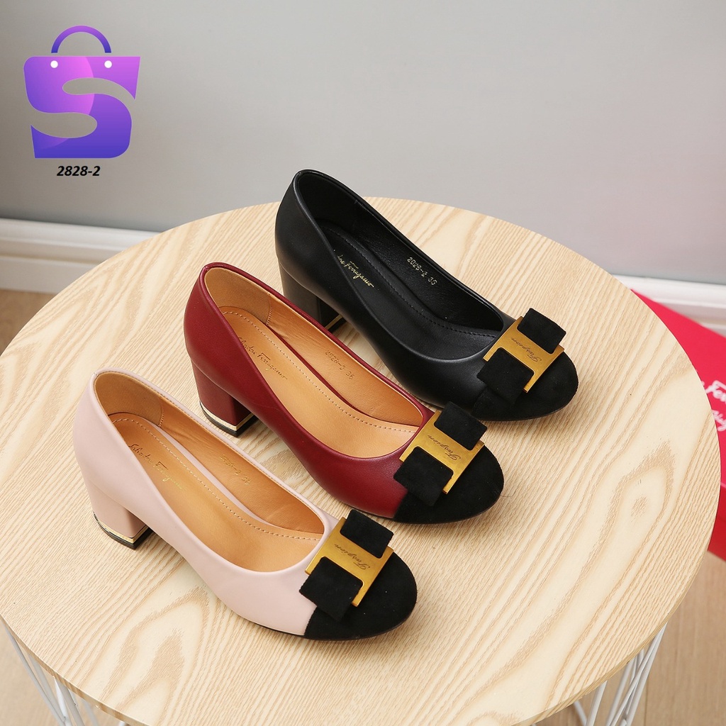 SEPATU WANITA HEELS PLATFORM SHOES KULIT 2828-2