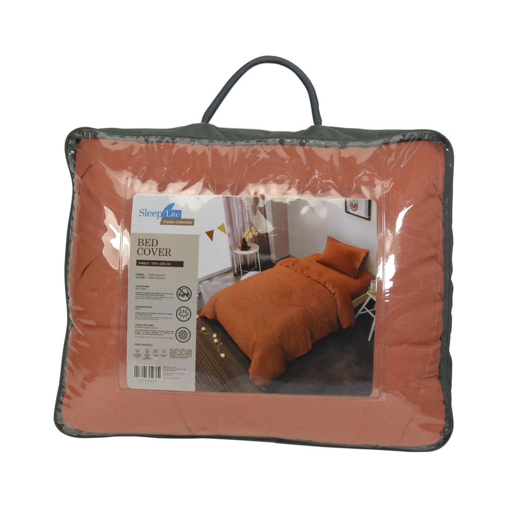 Seprai Bed Cover Set 4 Pcs 120x200 Cm - Oranye Sleeplite