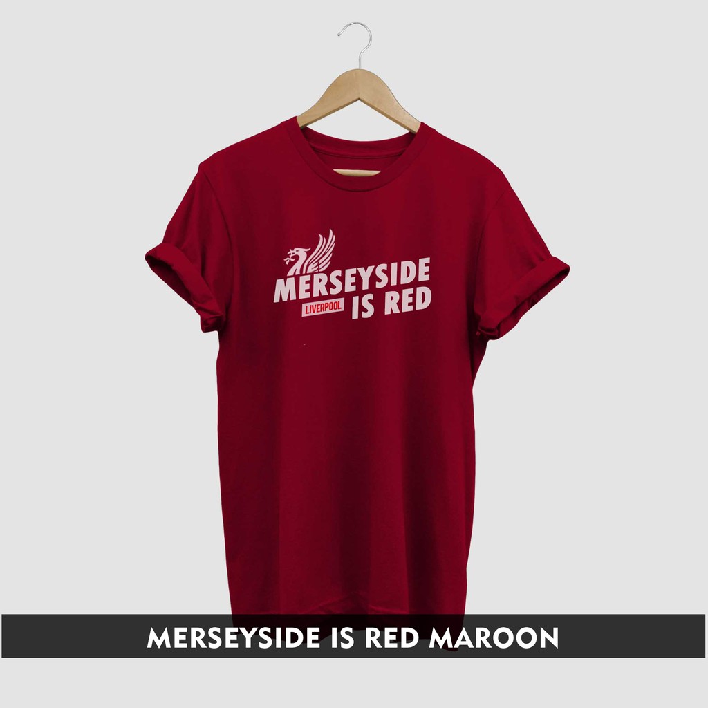 Kaos Bola Merseyside is Red (MERS 05) | Tshirt distro LFC YNWA Kaos Big Size Jumbo Termurah!!!