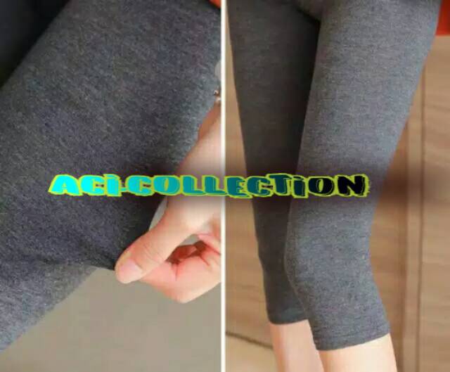 Legging Pendek 7/8 Rayon Kaos Standar &amp; Jumbo / Legging Sedengkul Kaos