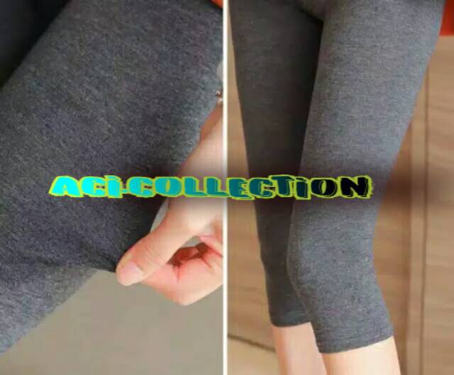 Legging Pendek 7/8 Rayon Kaos Standar &amp; Jumbo / Legging Sedengkul Kaos