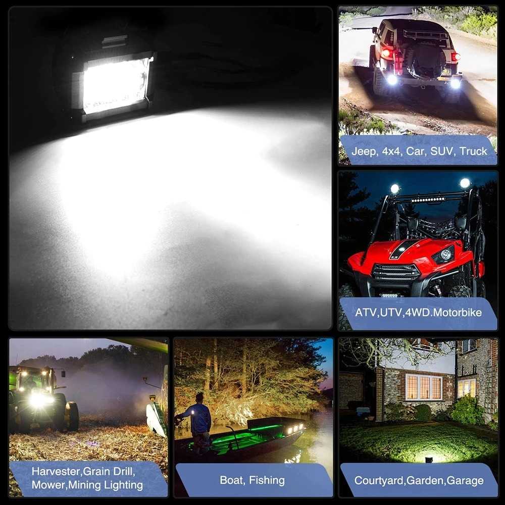 GSSi Taffled Lampu Led Spot Light Fog Mobil Truck Jeep 4 Inch 60w - Jt050 - Black Or-i