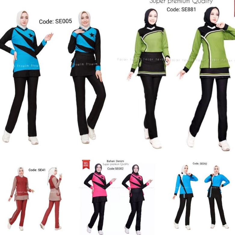 Pakaian Senam Muslim Setelan Olahraga Wanita Pakaian Zumba Baju Aerobik Perempuan Dewasa