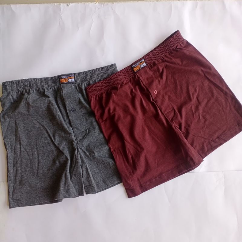 Boxer Mango Sport69 Celana Bokser Lapisan Dalam Pria Ada Kancing Depan