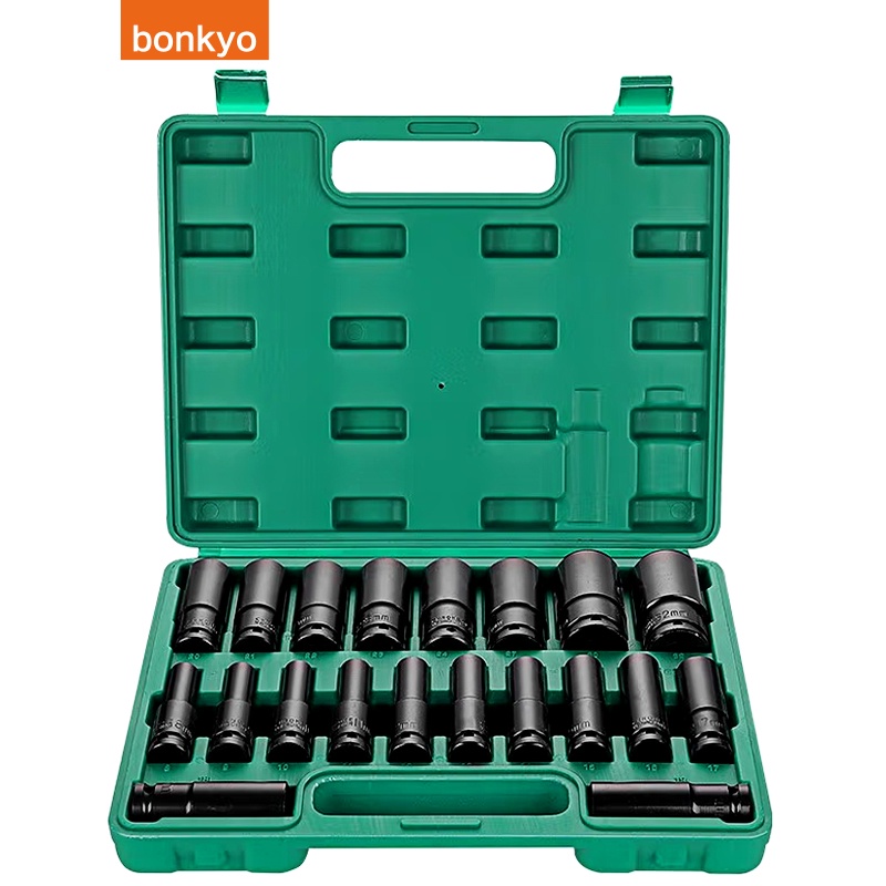 Bonkyo  Mata Socket Extention Impact Socket 10 pcs 1/2 Inch - Impact Socket 8mm - 24mm