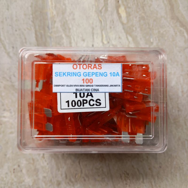 [100pcs]Sekring sikring kotak 10A