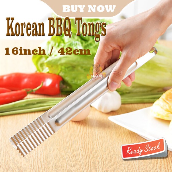 KOREAN BBQ Capitan Makanan Stainless 40CM jepitan makanan Food TONGS