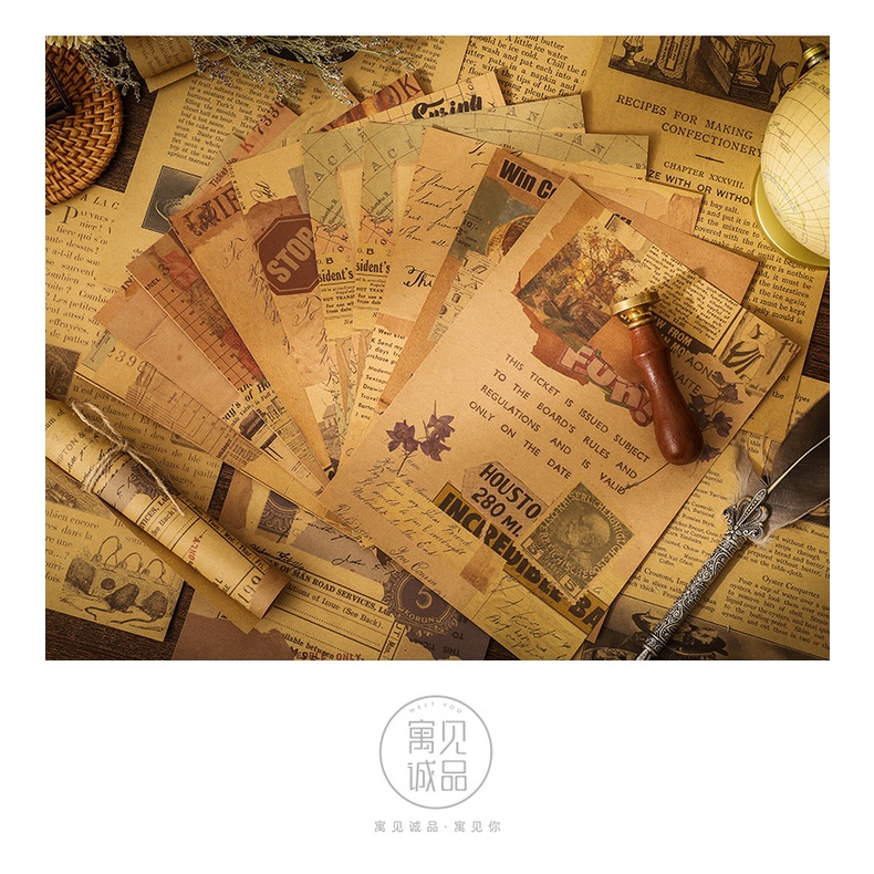 

[TO YOU] 10 Sheets Fragments of The Past Scrapbook Material Package