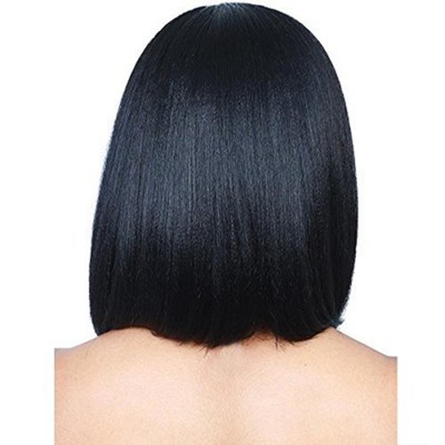 Wig Full Lace Wanita Short Middle Straight Hair Wig Rambut Natural High Quality / Hair Extension