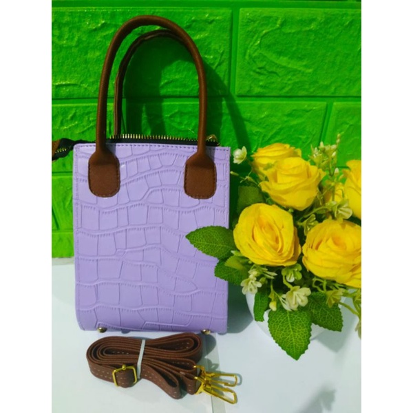 tas selempang wanita fitbag/realpick/croco mini/Sling bag