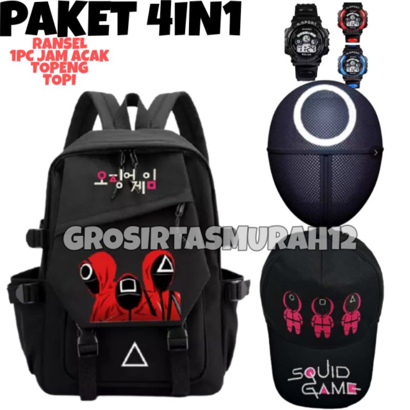 Tas squid game anak laki laki Tas Ransel Fashion Tas ransel Aksesoris